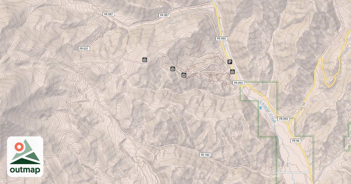 Map of FREE GOLD CREEK