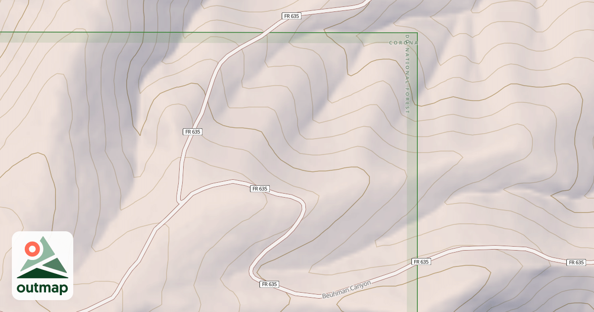 Map of BEUHMAN CANYON