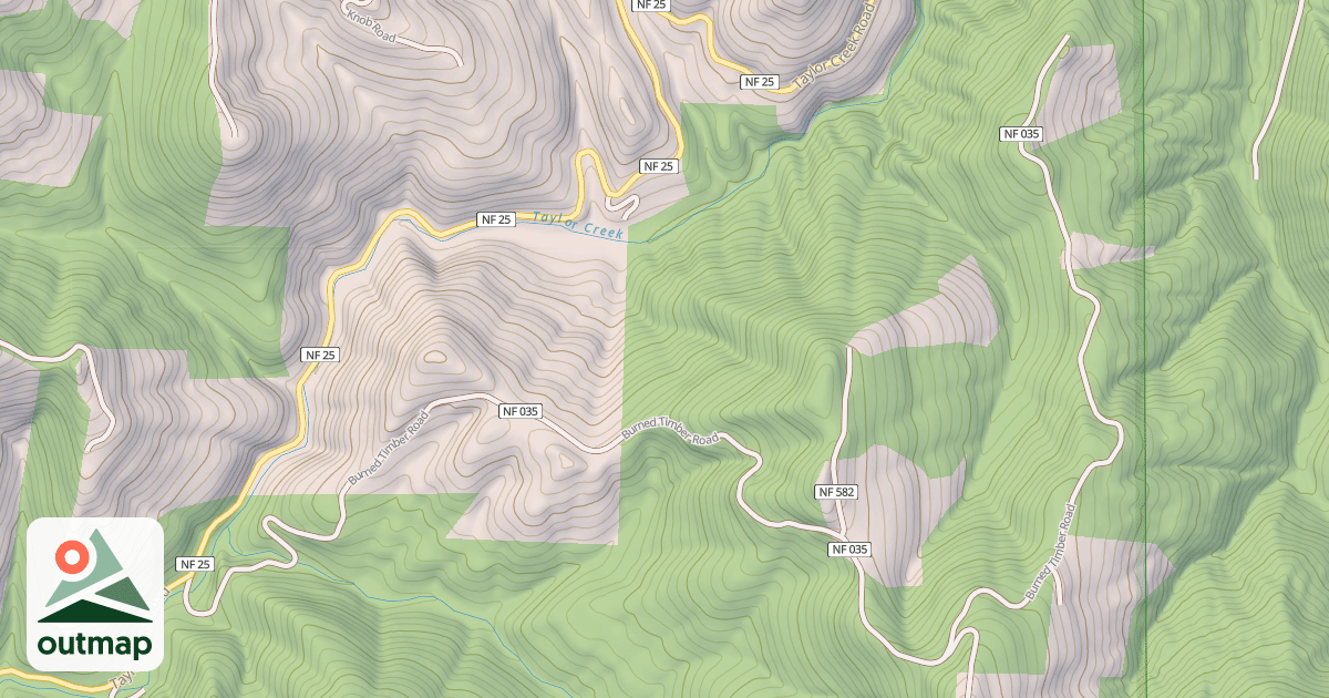 Map of BURNED TIMBER
