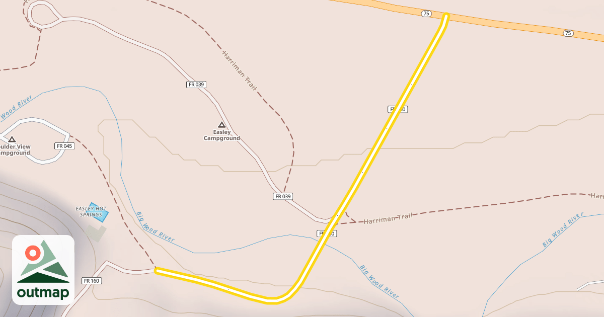 Map of Easley Hot Springs Road