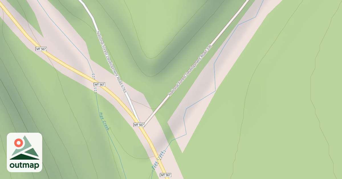 Map of East Pipe/big Creek  Snowmobl