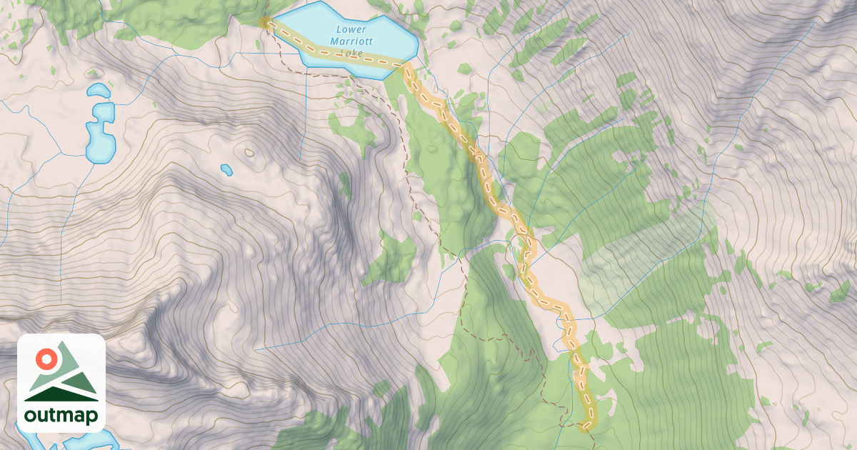 Map of Marriott Basin Trail Winter Route