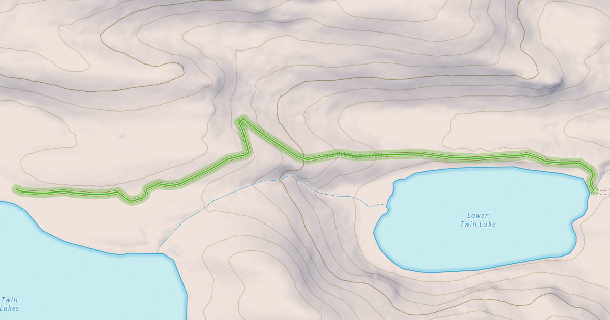 Map preview of North Meadow Creek