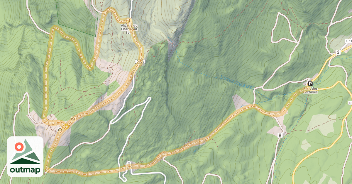 Map of Canaple — Pont des Cottaves