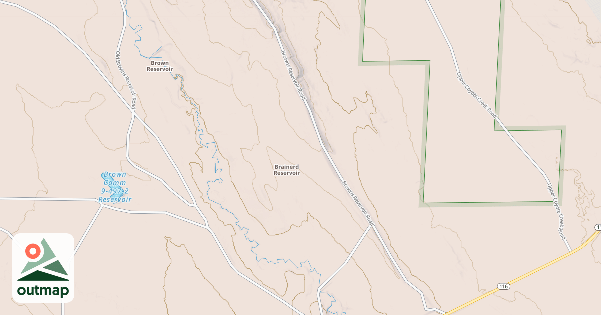 Map of BROWNS RESERVOIR
