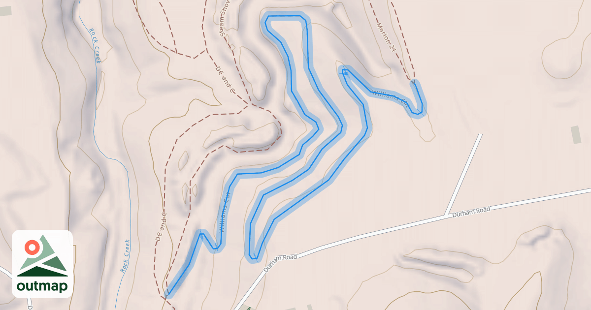 Map of Williams Cut