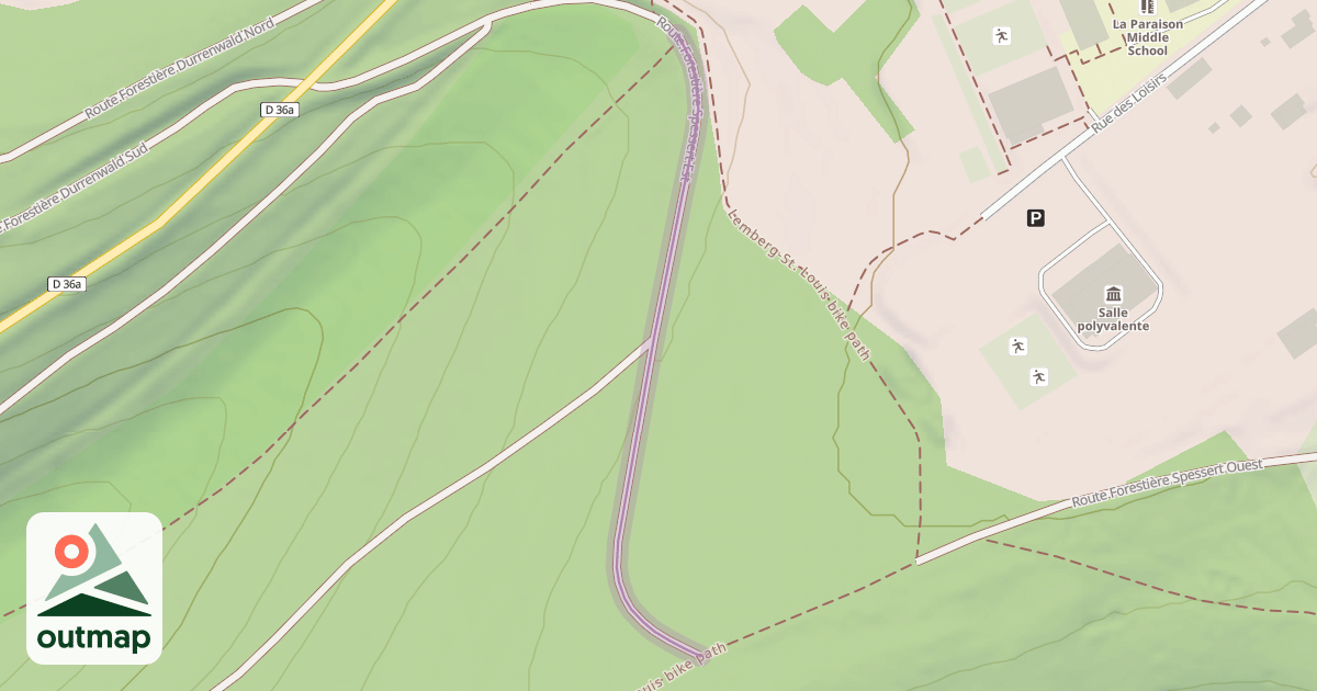 Map of Route Forestière Spessert Est