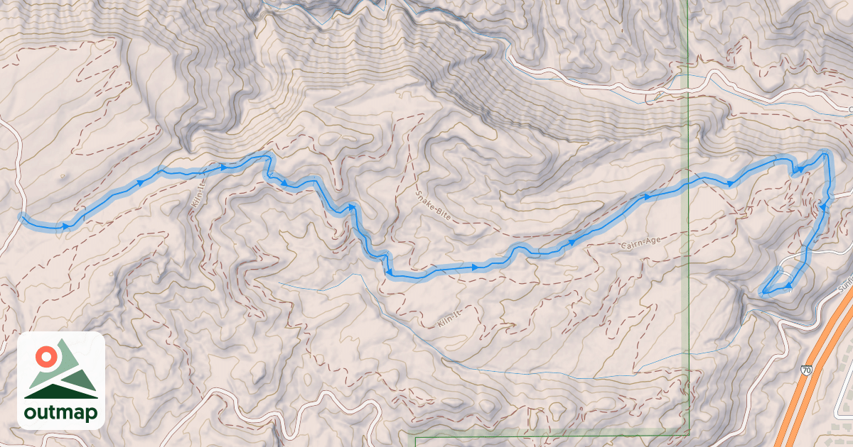 Map of Middle Cottonwood ATV Trail