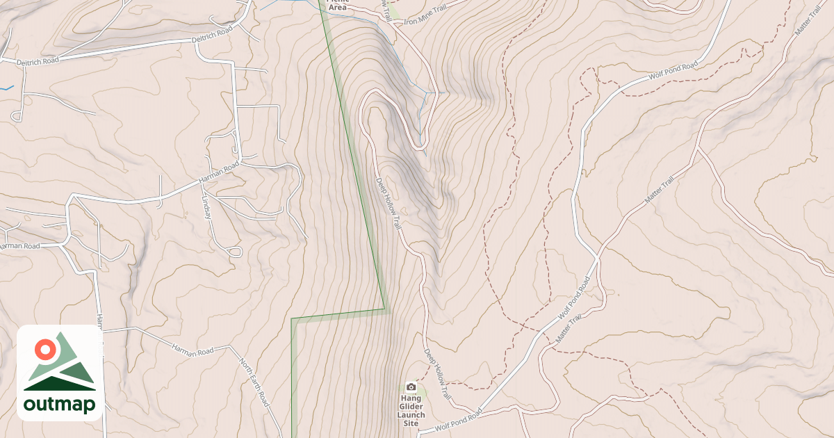Map of Haldeman & Greenland Tracts - Snowmobile Trails