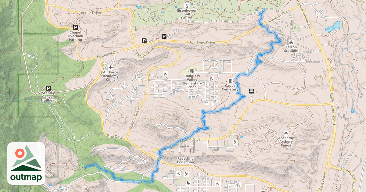 Map of Falcon Trail