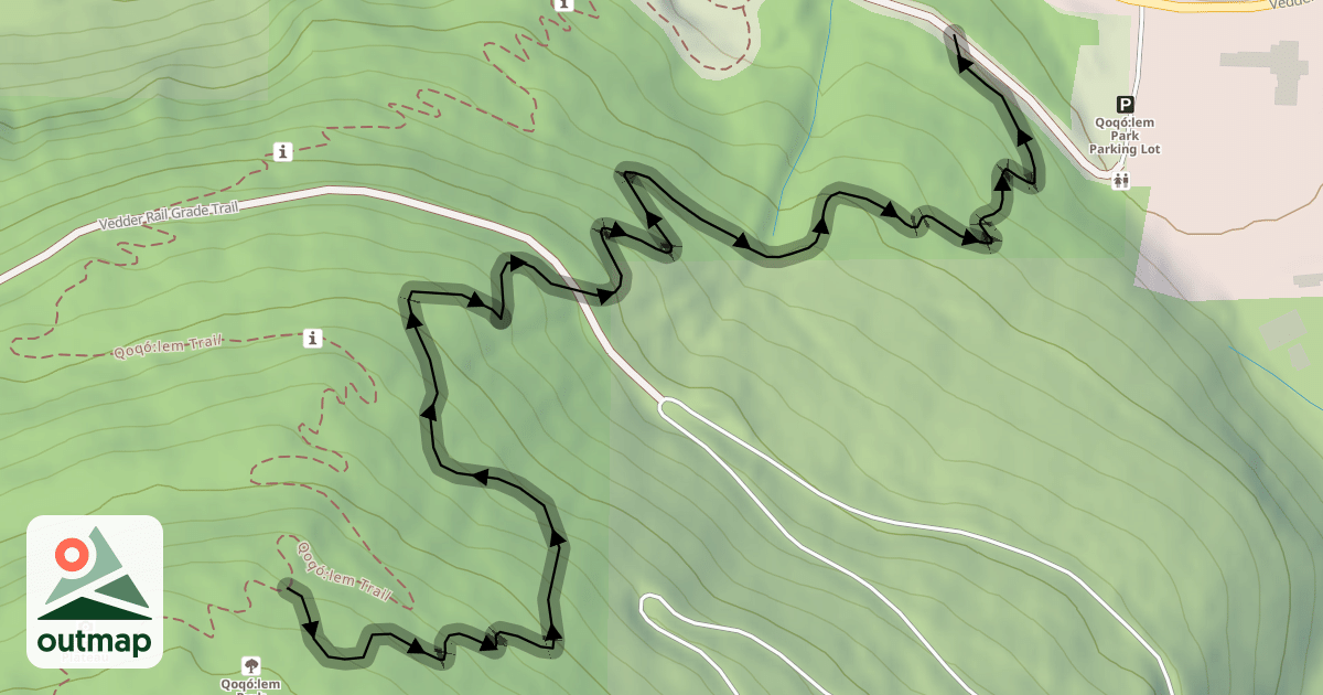 Map of Downhill Bike Trail