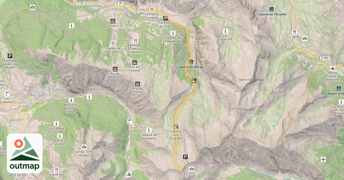 Map of Le Petit Parpaillon — La Chalp