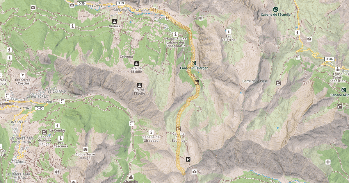 Map preview of Le Petit Parpaillon — La Chalp