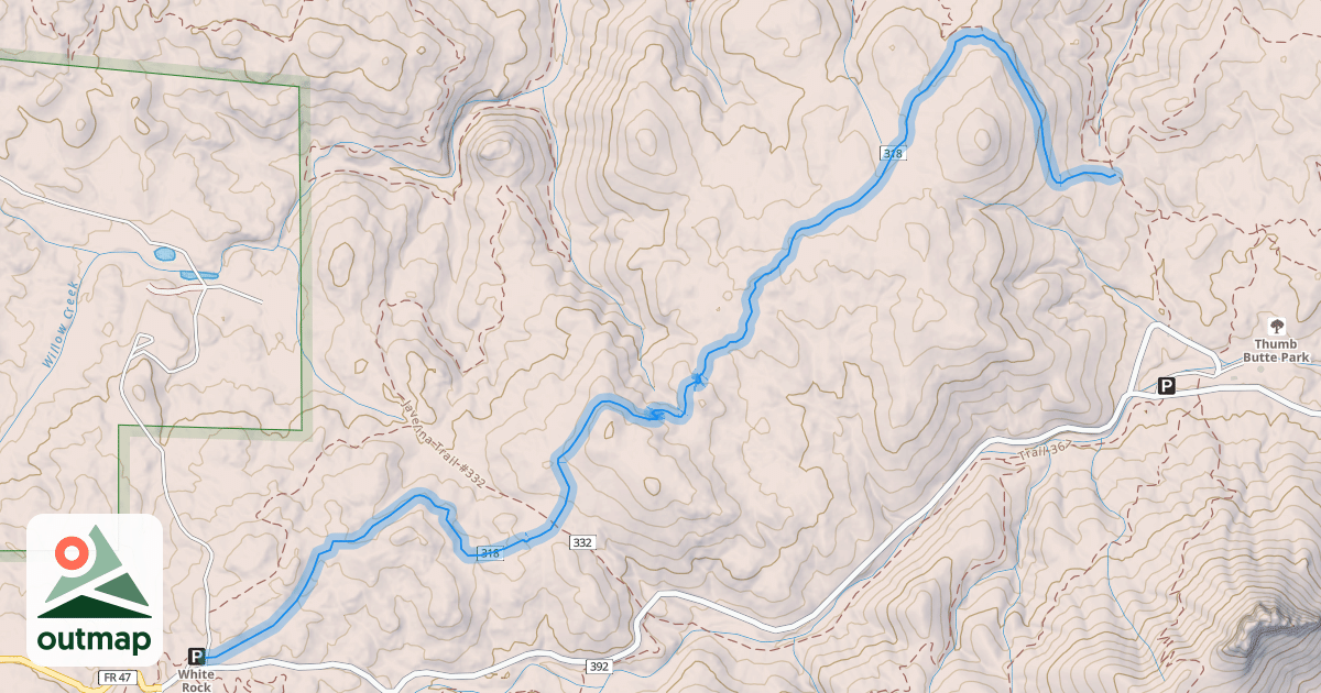 Map of West Trail #318