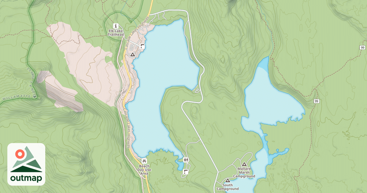 Map of ELK/HOSMER LAKE RD