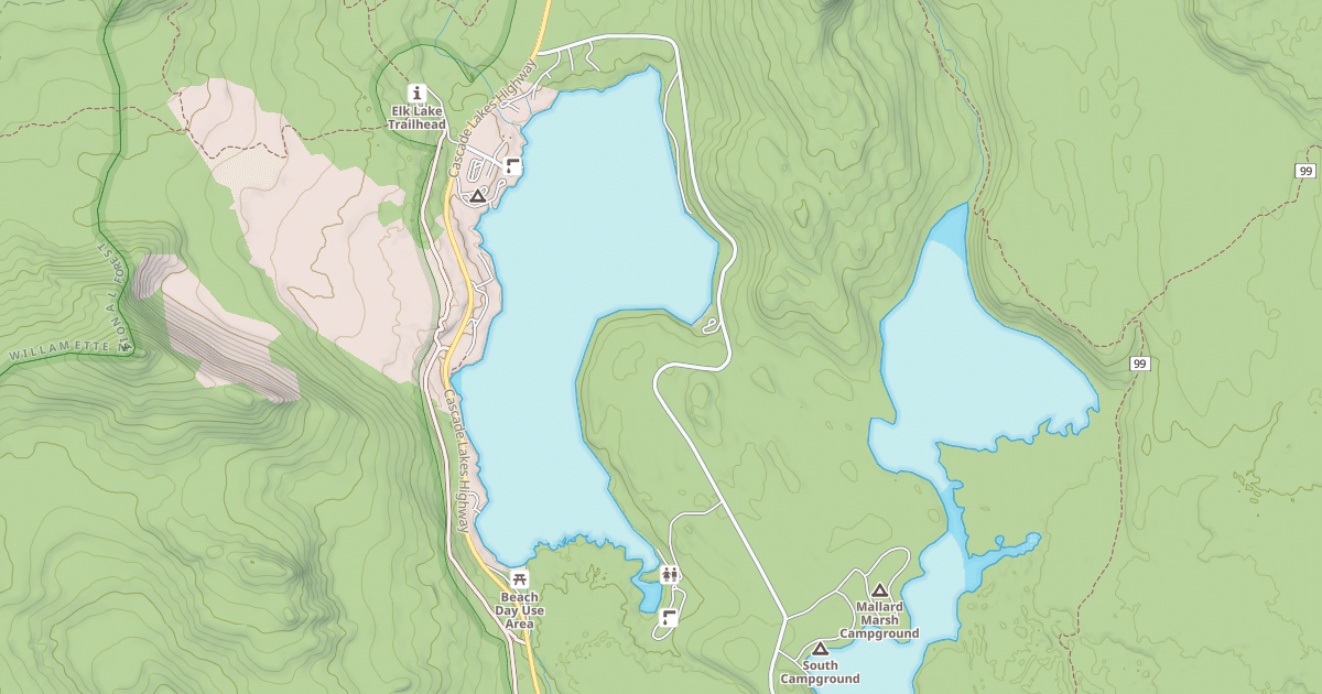 Map preview of ELK/HOSMER LAKE RD