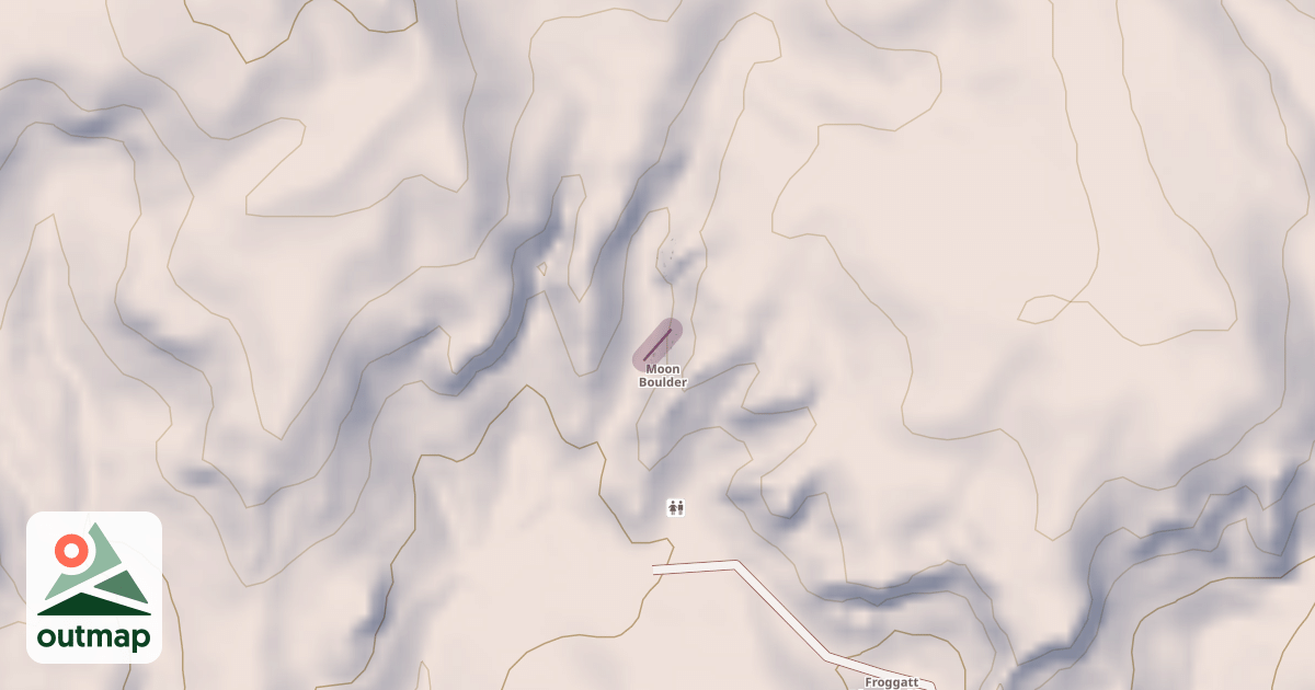 Map of Moon Boulder Australia Face
