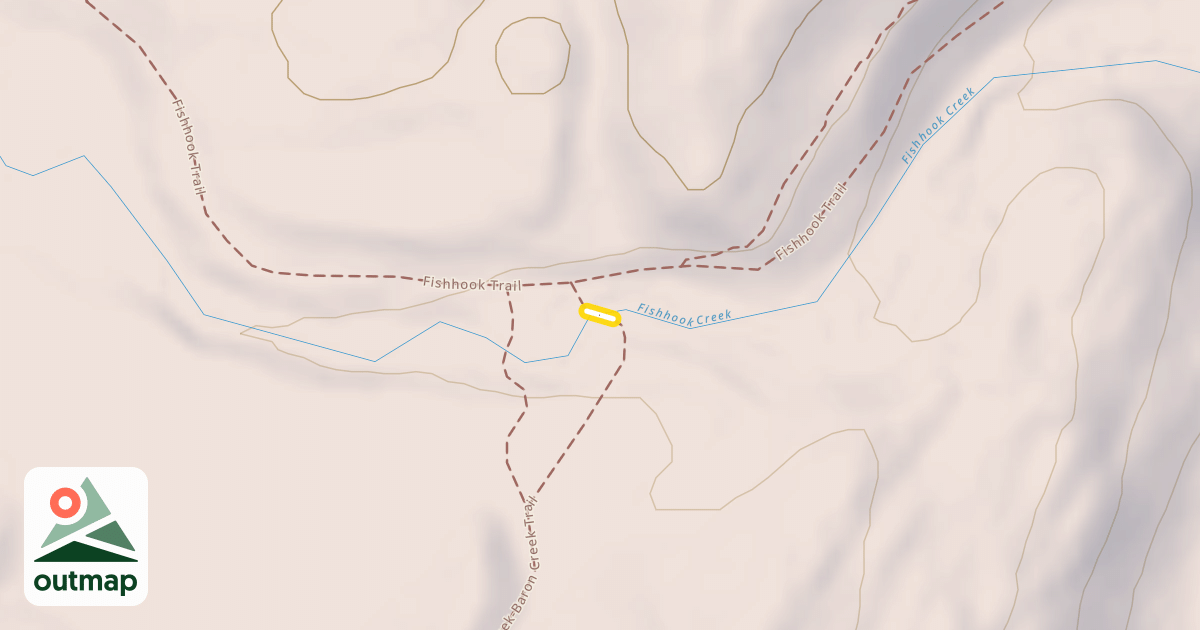 Map of Redfish Creek-Baron Creek Trail