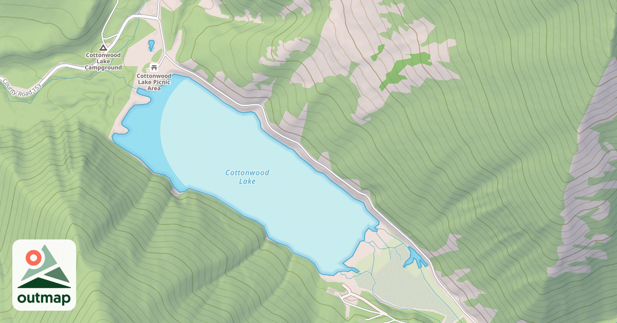 Map of COTTONWOOD LAKE REC. RES.