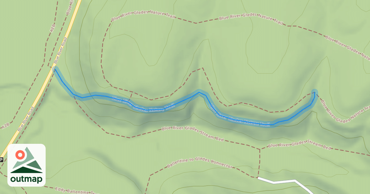 Map of Blue River Glades Nature Trail