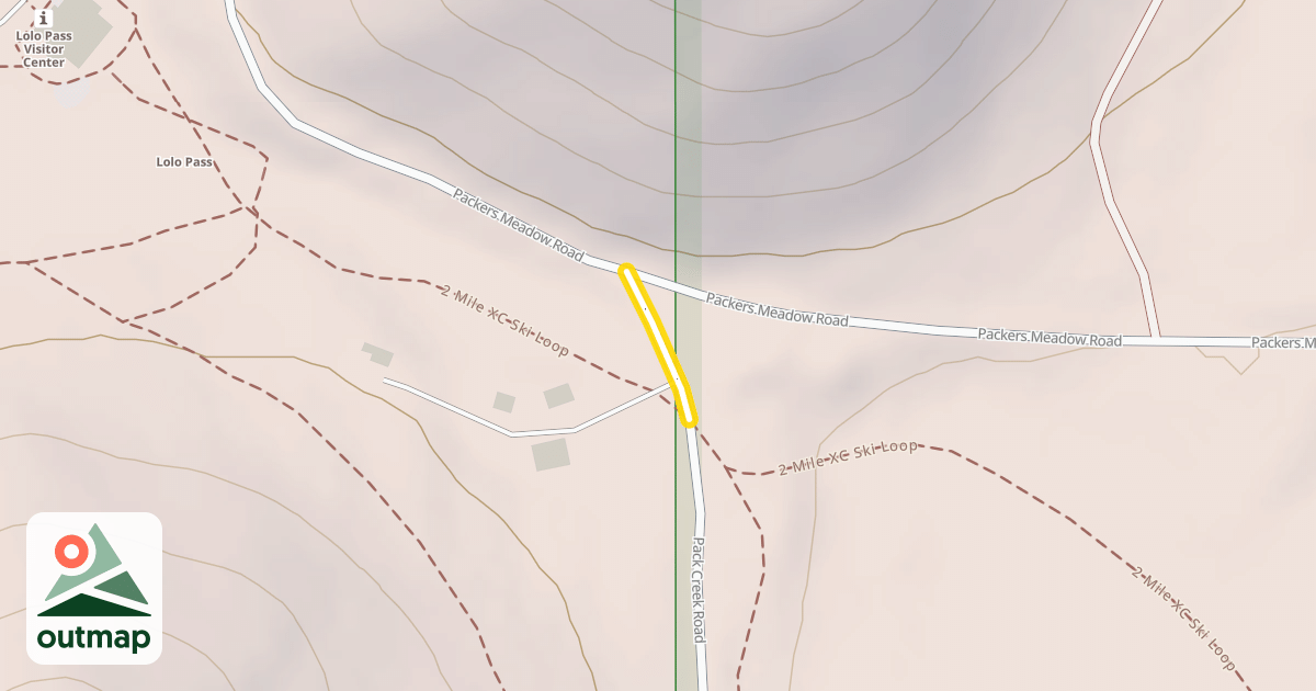Map of Pack Creek Road