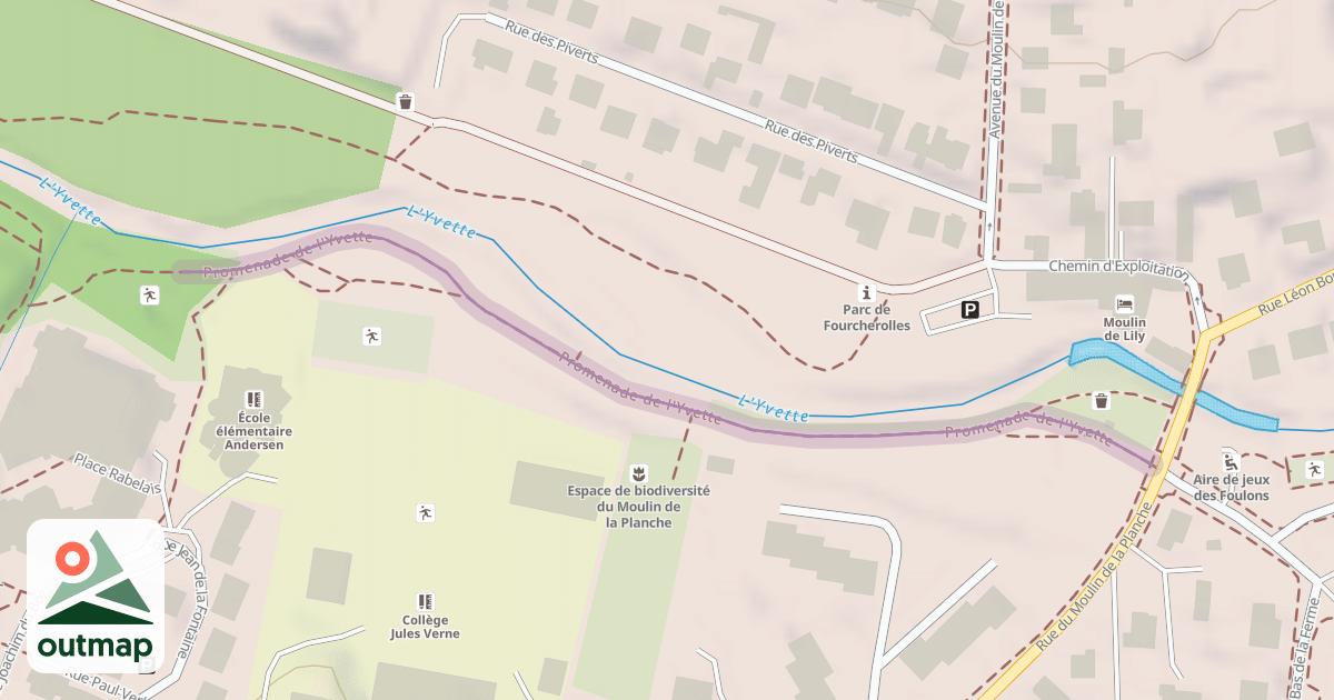 Map of Promenade de l'Yvette