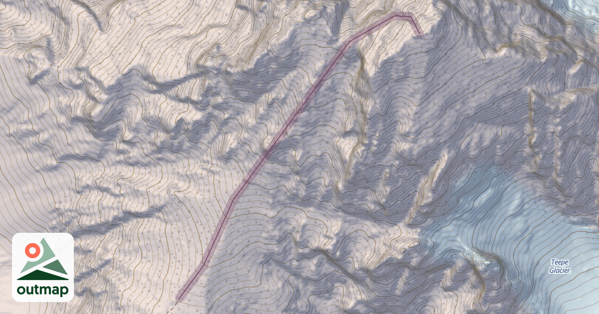 Map of Climbing Route