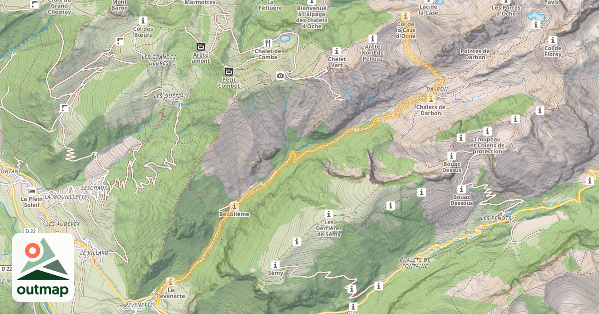 Map of Col de la Casse d’Oche — La Revenette