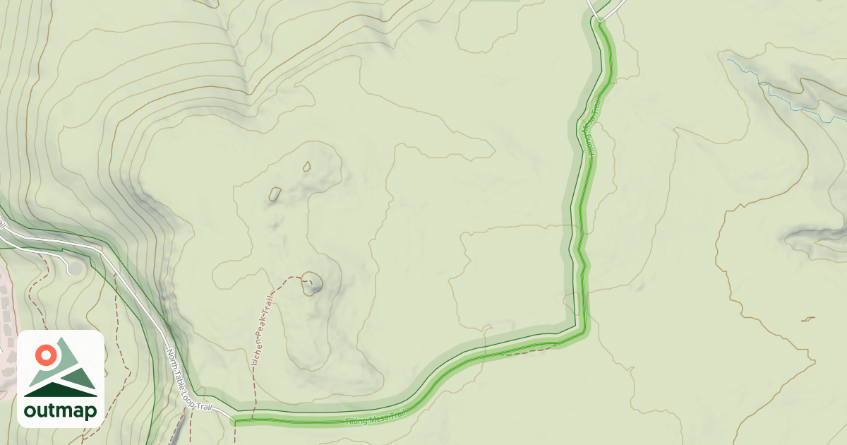 Map of Tilting Mesa Trail