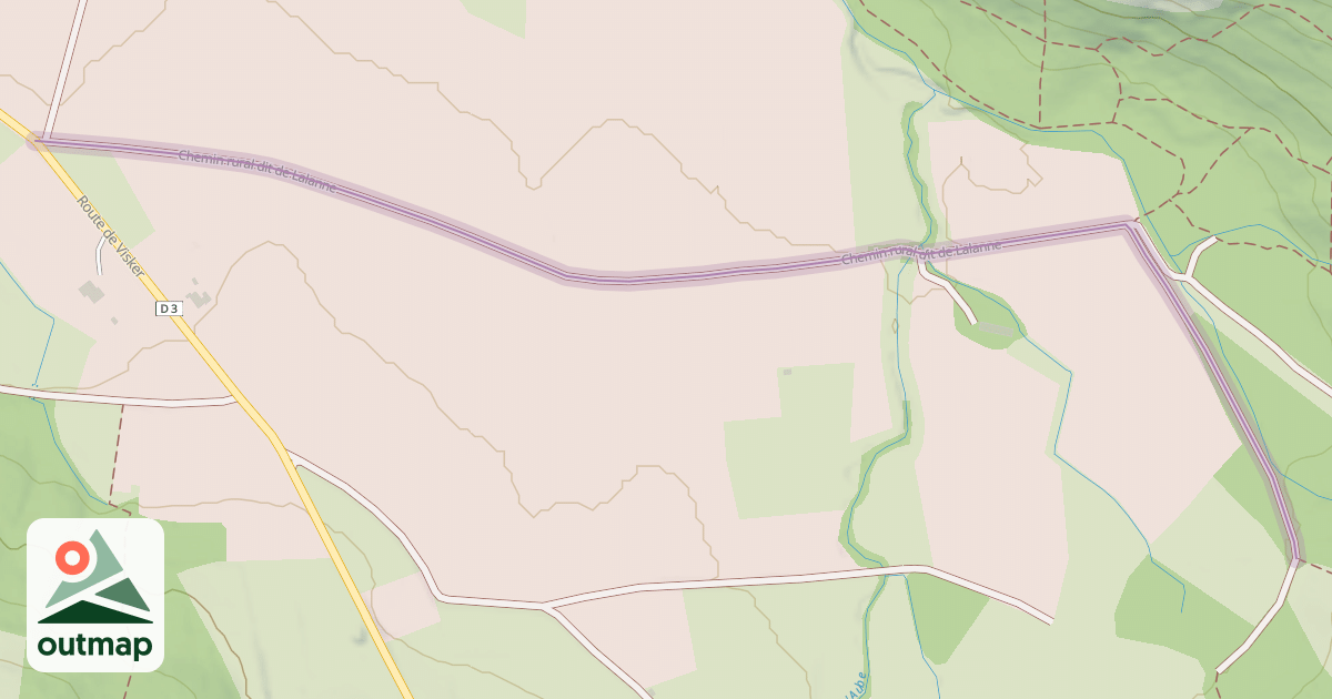 Map of Chemin rural dit de Lalanne