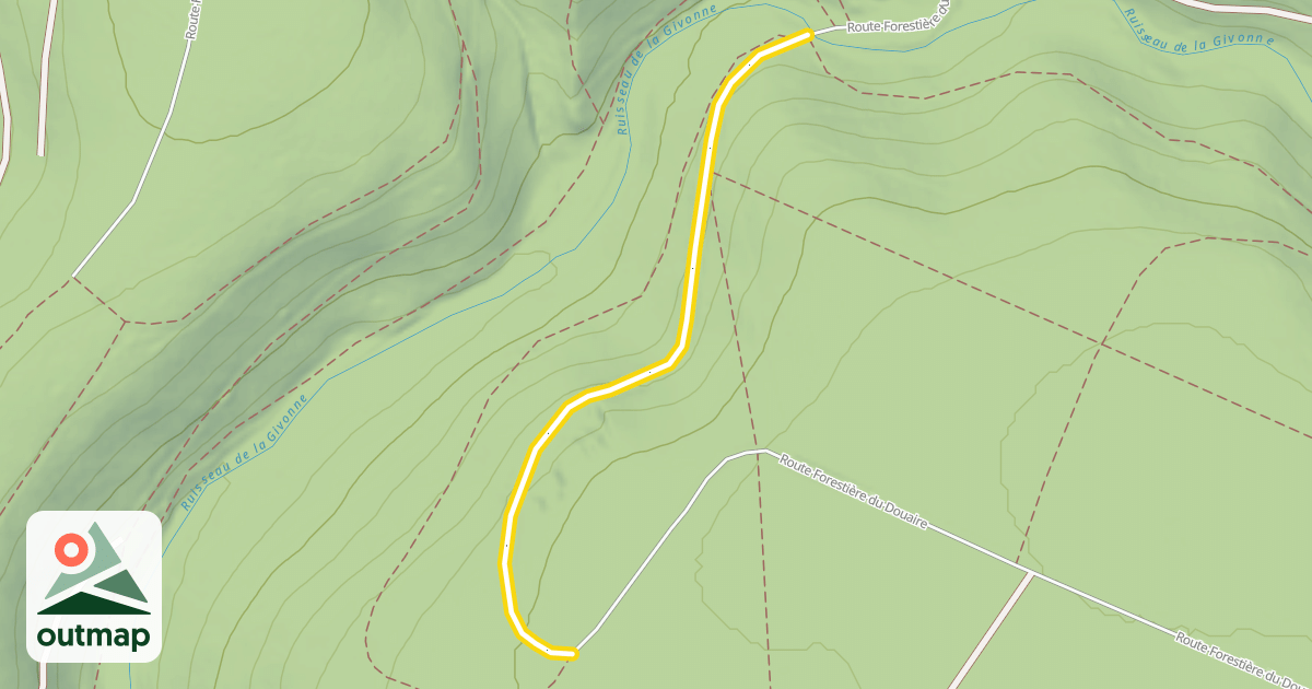 Map of Route Forestière du Douaire