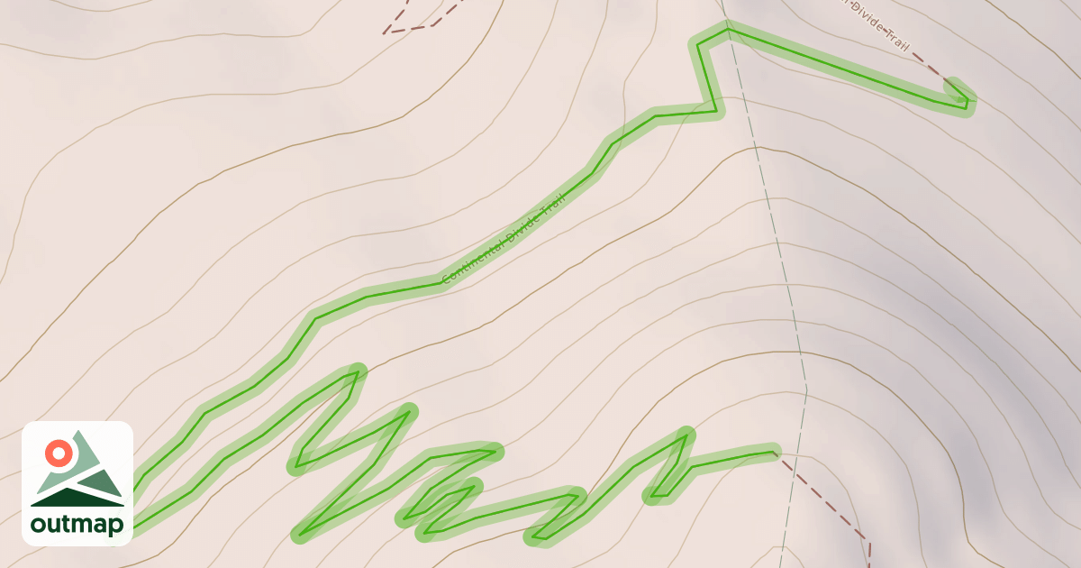 Map of Continental Divide Trail