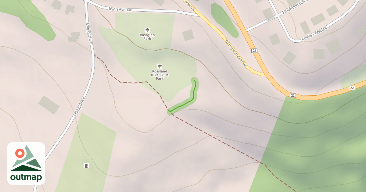 Map of Bike Skills/Cemetary Trail Connector