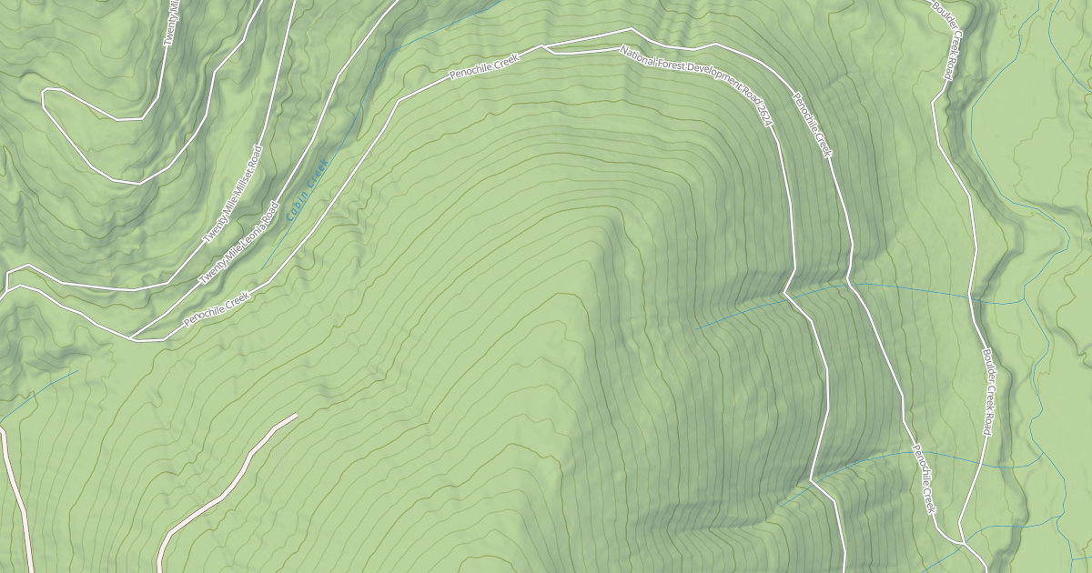 Map preview of PINOCHLE CREEK