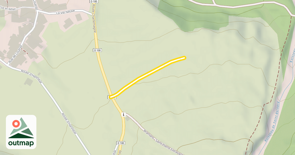 Map of Bramans - Le Verney