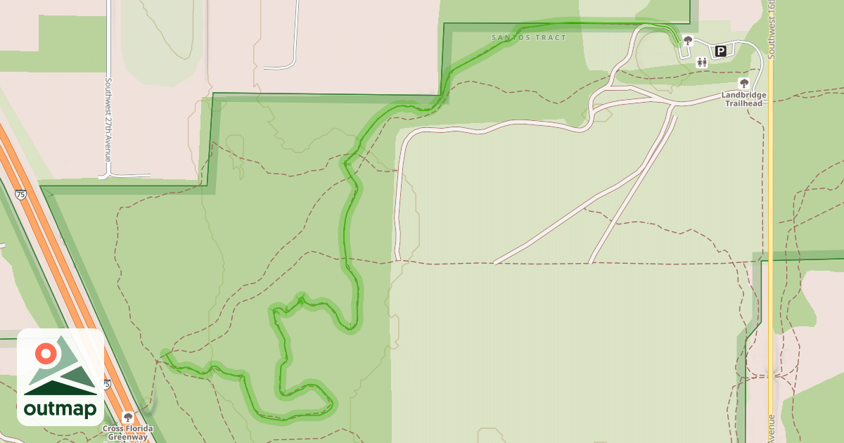 Map of North Land Bridge Trail