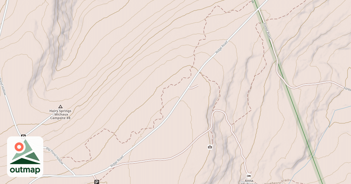 Map of Michaux State Forest – Snowmobile Trail System (Northern)