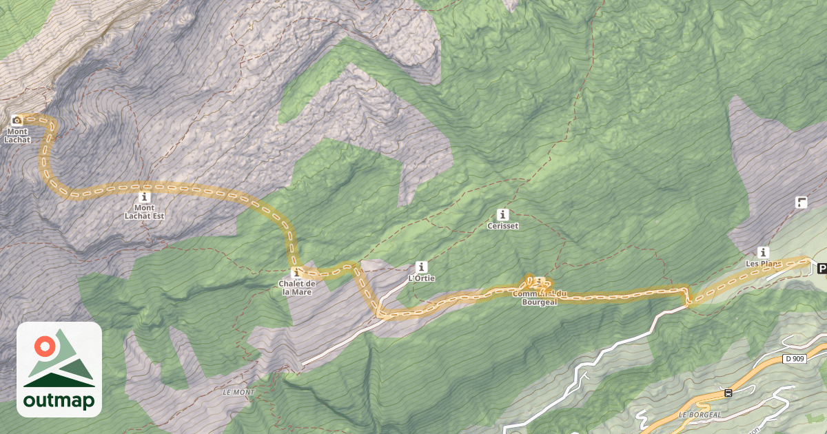 Map of Lachat de Thones — Forgeassoud-Dessus