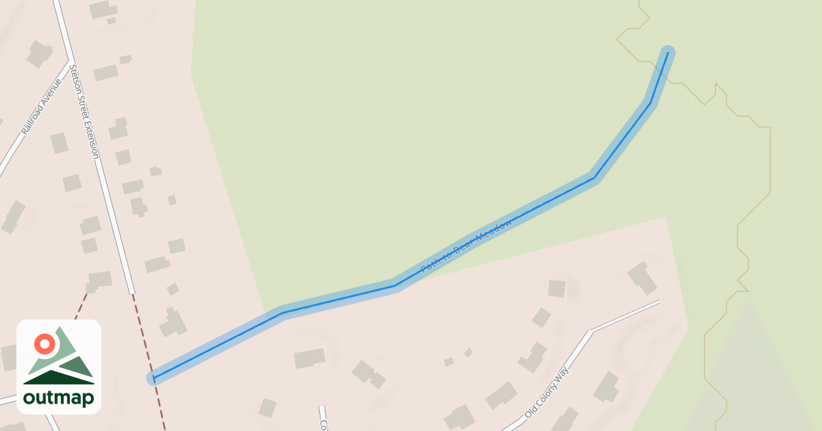 Map of Path to Bear Meadow