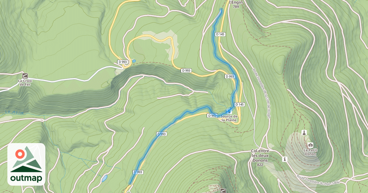 Map of Sentier de Bunkers