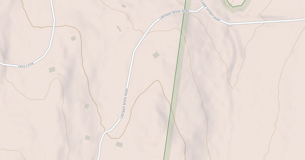 Map preview of Labrador Brook Road