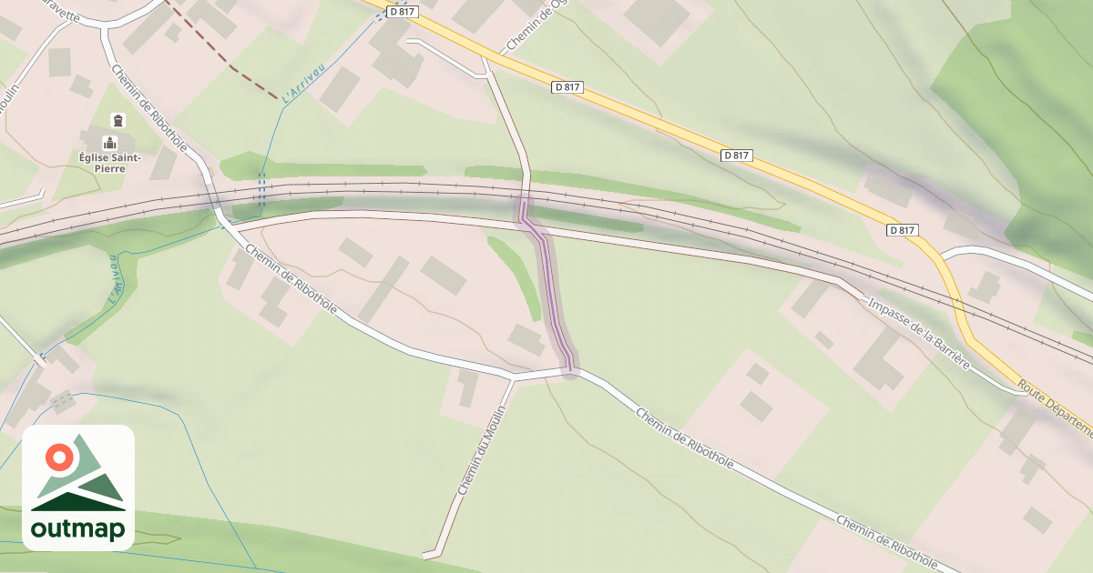 Map of Chemin du Moulin
