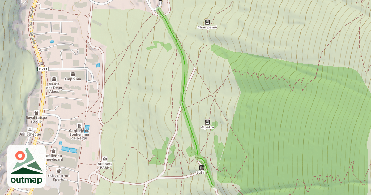 Map of Accès Vallée Blanche