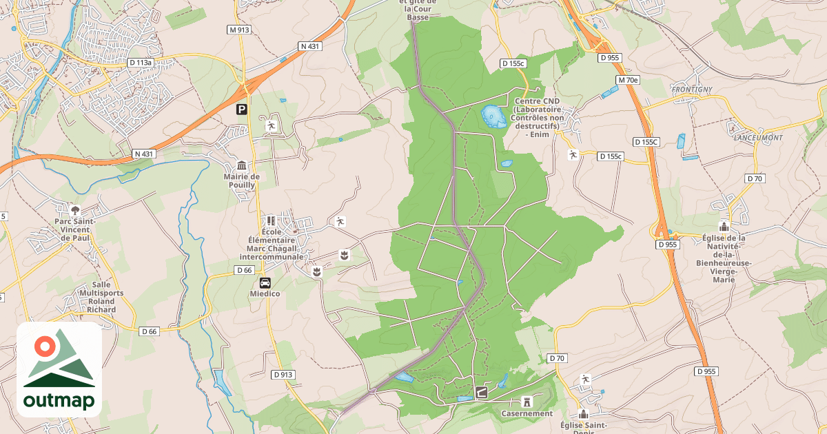 Map of Voie Verte du Bois de l'Hôpital