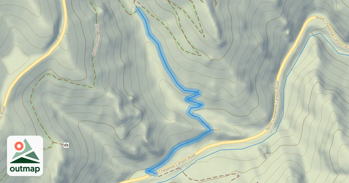 Map of Upper Columbine Connector