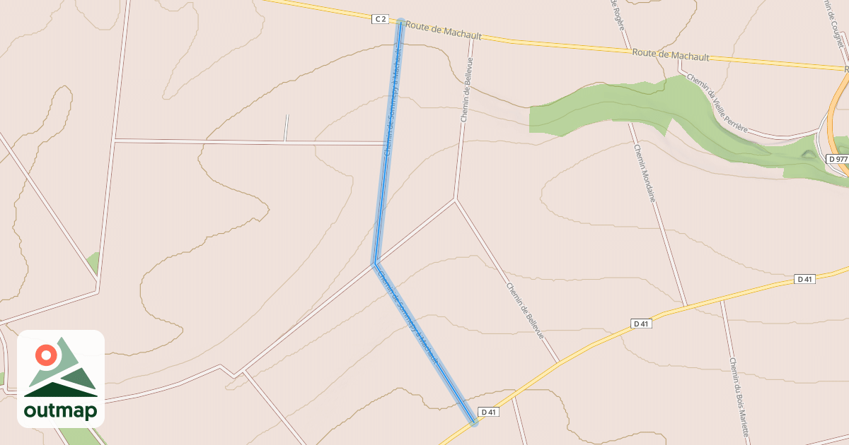 Map of Chemin de Sommepy à Machault
