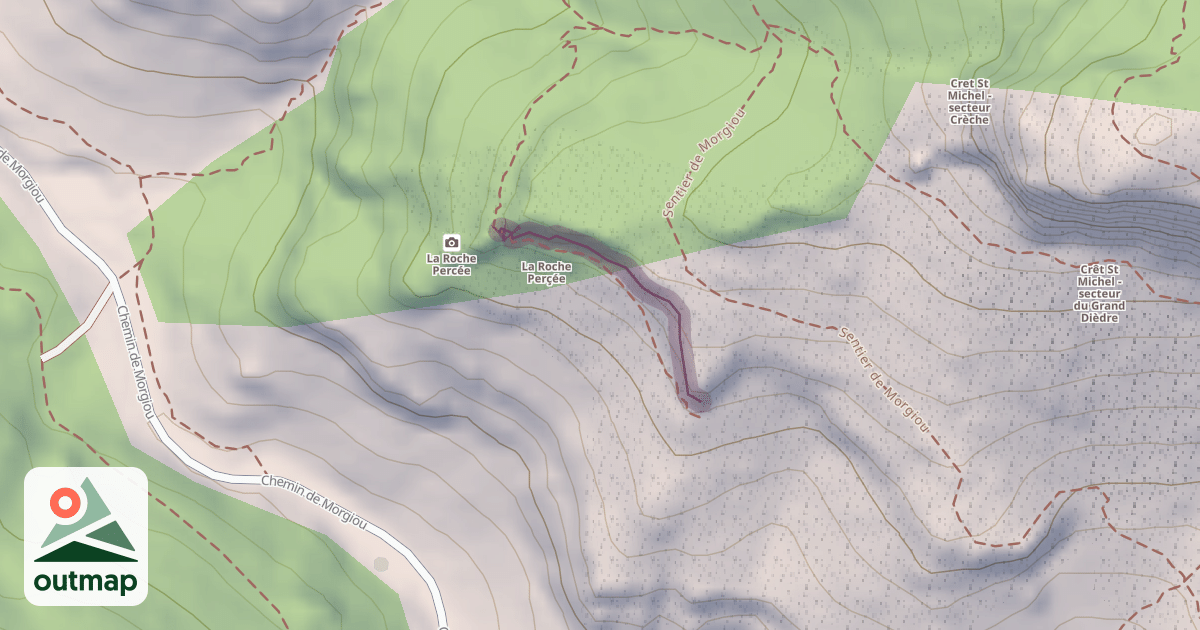 Map of La Roche Percée