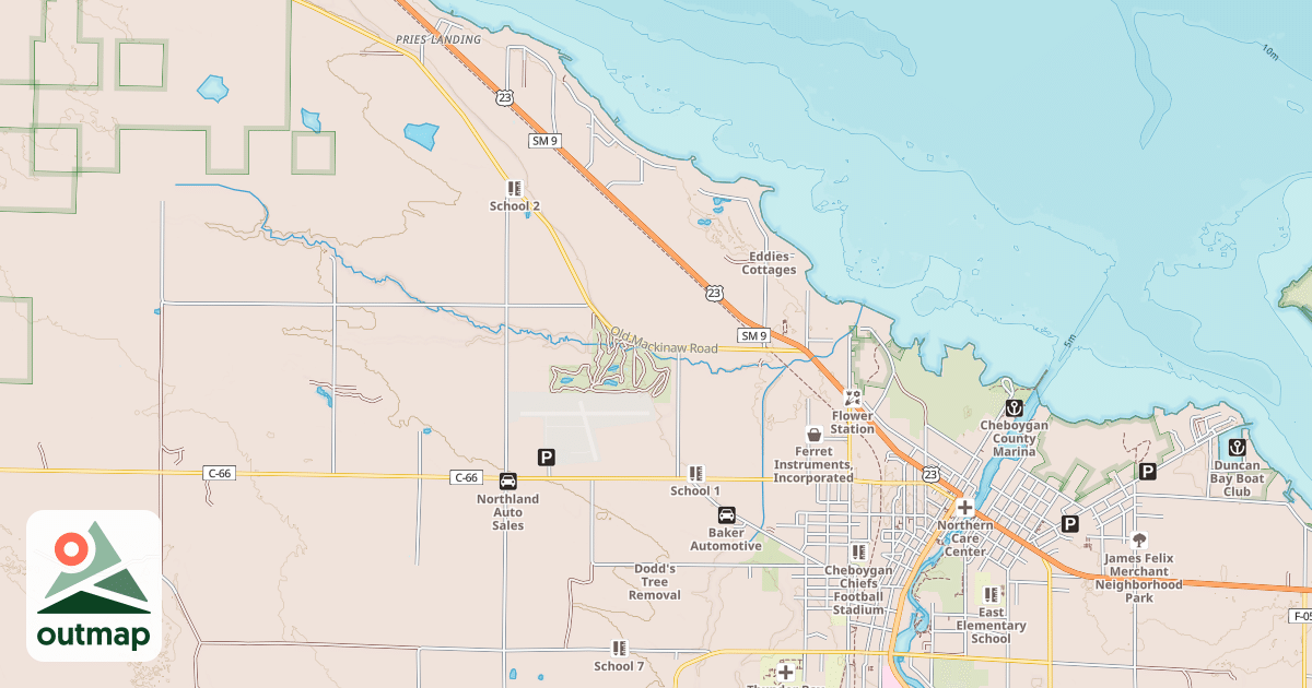 Map of North Central State Trail