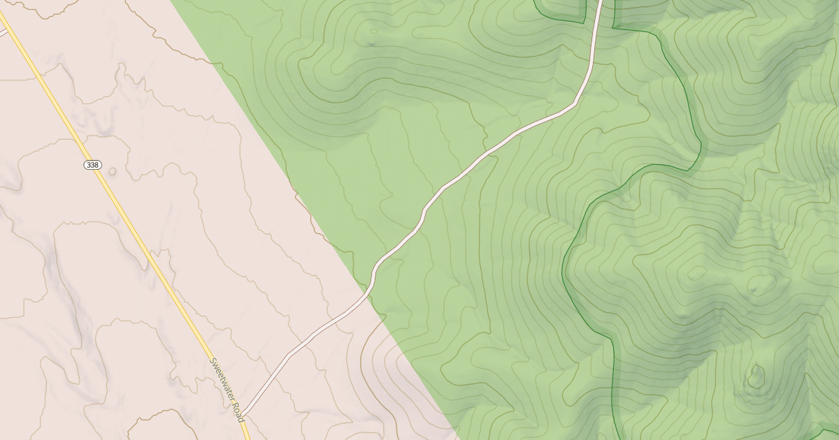 Map preview of SWEETWATER PEAK ROAD