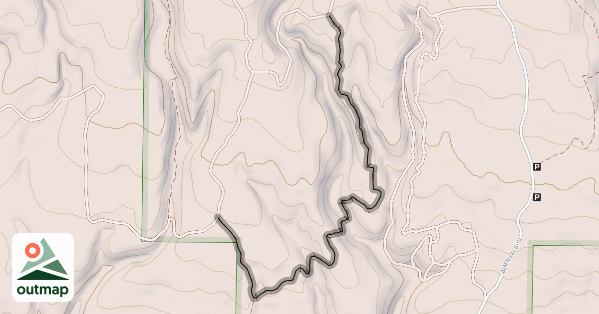 Map of BLM Trail T6101B